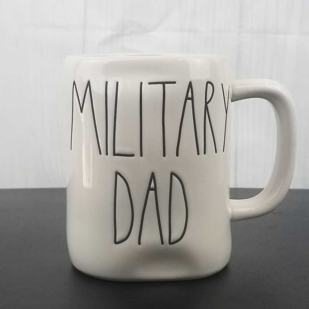 Rae Dunn Ceramic Mug – “MILITARY DAD”